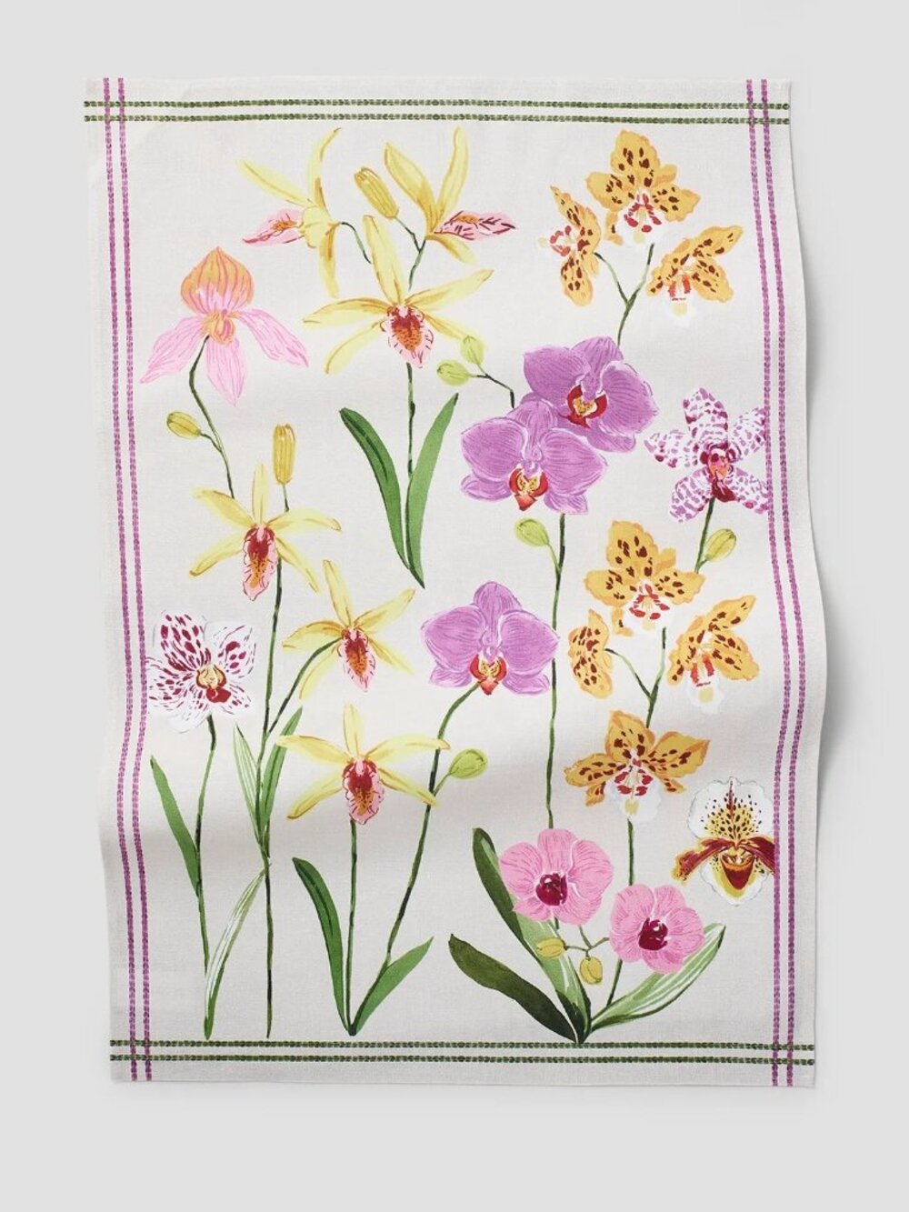 Sur la Table Orchid Flowers Kitchen Towel, New with tag